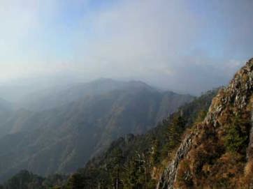 孔雀覗きから大峰南部